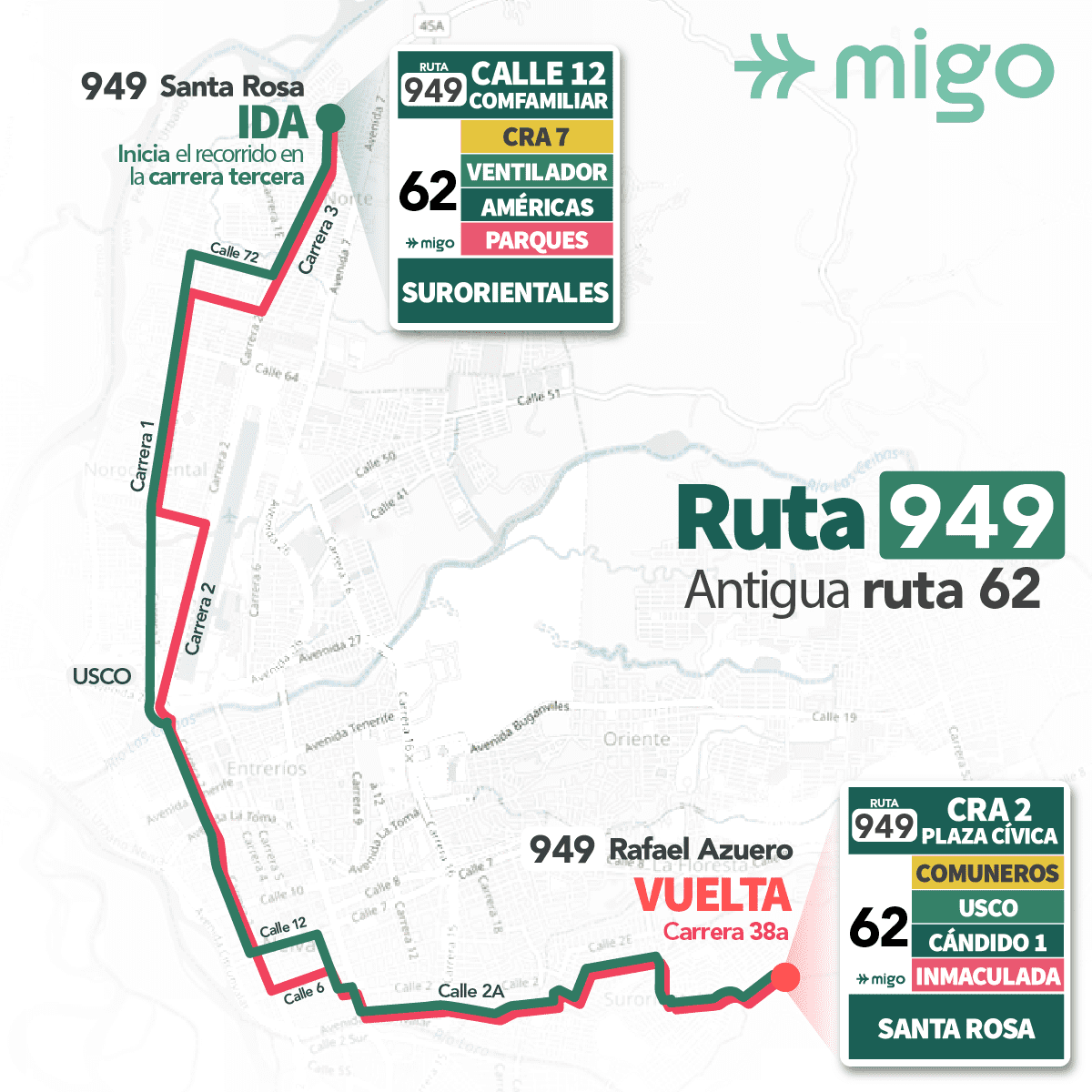 Ruta 949 Ant ruta 62