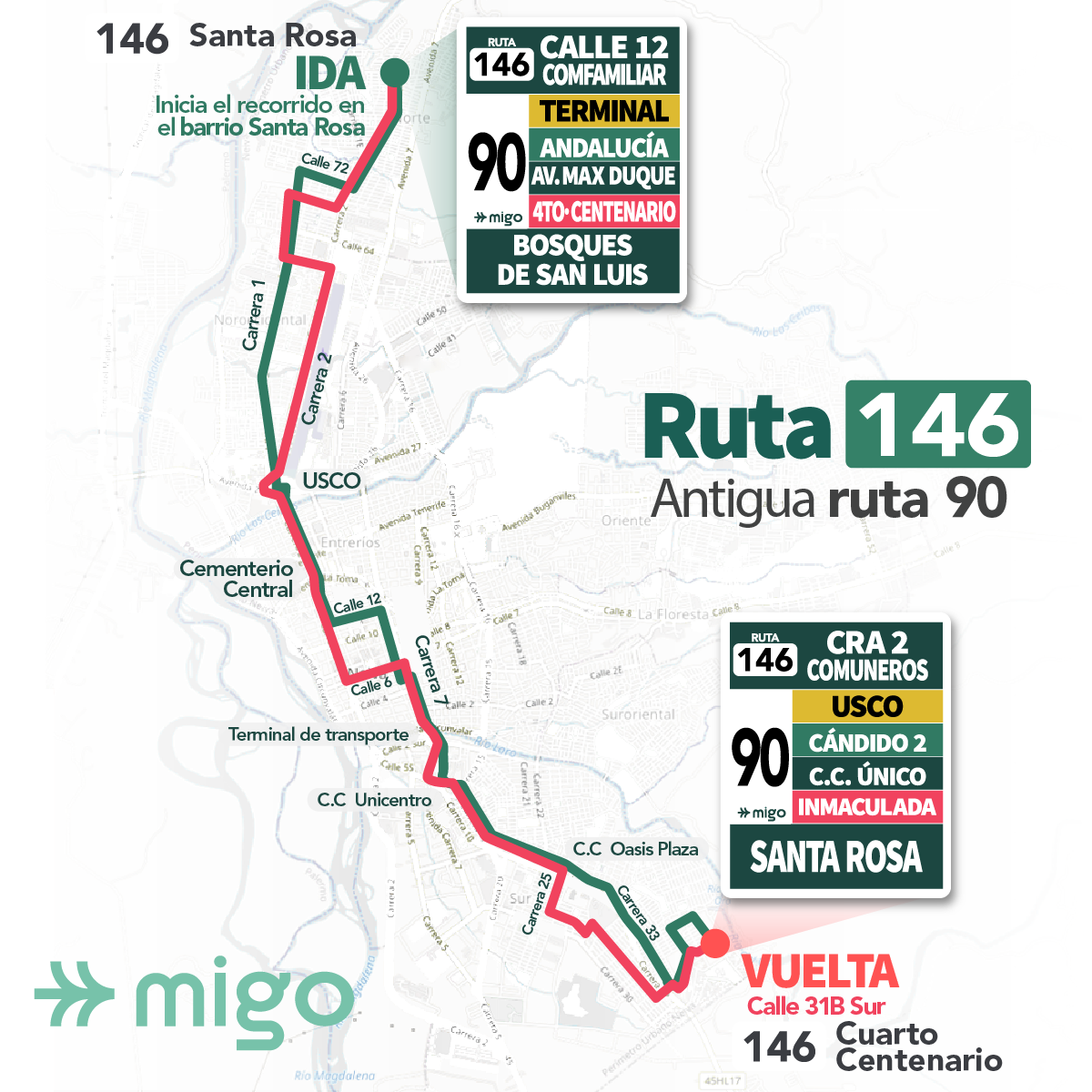 Ruta 146 Ant ruta 90